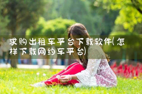 求购出租车平台下载软件