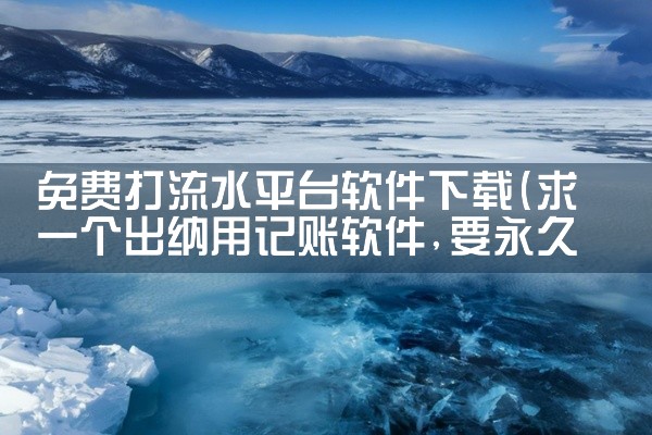 免费打流水平台软件下载