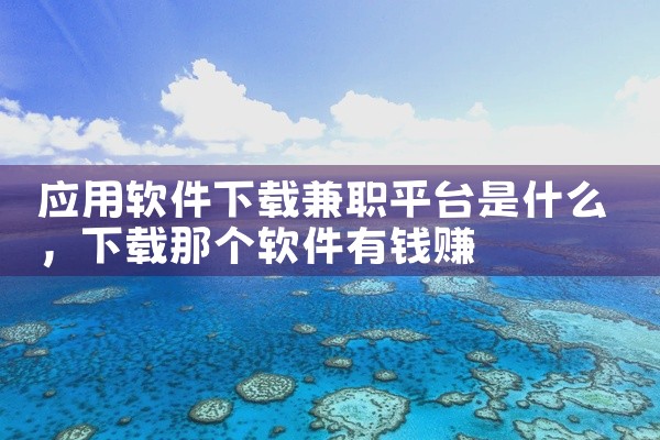 应用软件下载兼职平台是什么